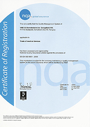ISO 9001:2000 minőségi bizonyítvány.